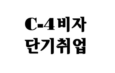  C-4비자 단기취업 (C4비자)의 대상자 발급절차 총정리