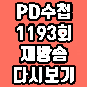  PD수첩 광주가 분노한 이유 1193회 재방송 다시보기 방송시간 편성표