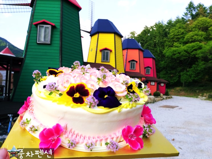 로즈데이 진짜 꽃으로 만드는 케이크