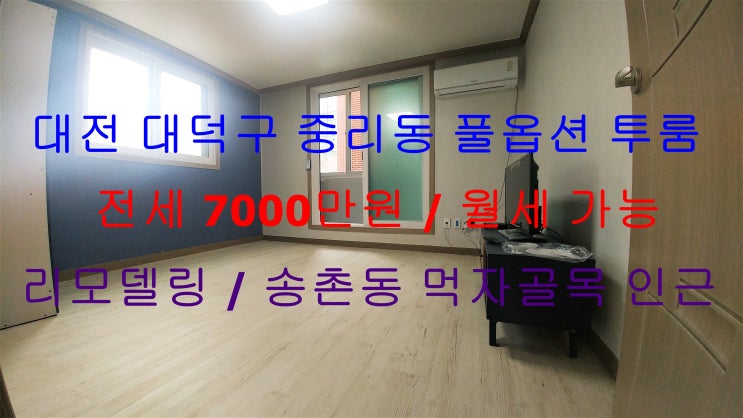  (대전 대덕구 중리동) 송촌동 먹자골목인근에 있는 풀옵션 투룸이에요 ~!