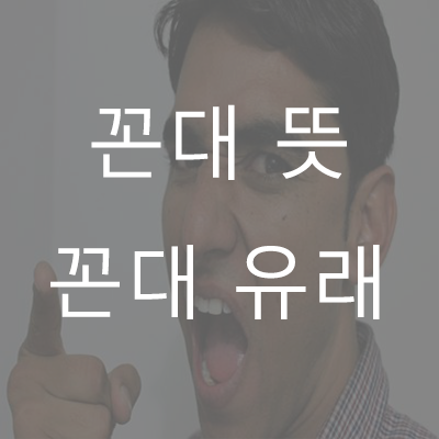  꼰대 뜻 과 유래 / 제대로 알아보자!!