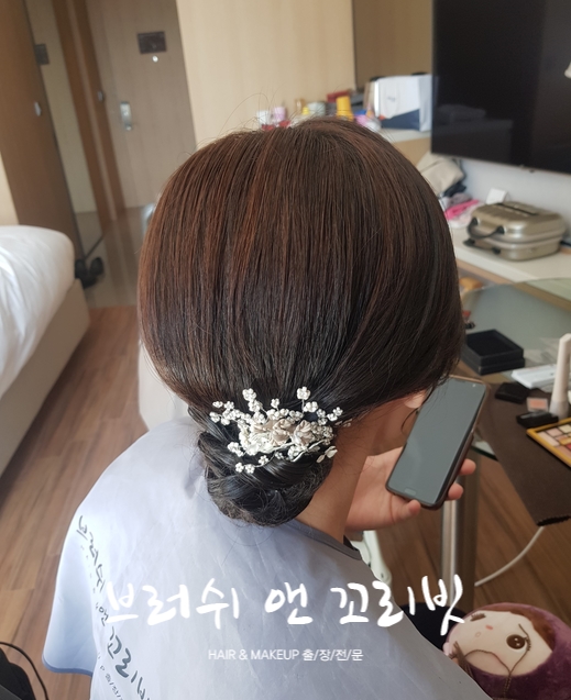  마곡 메리어트 호텔돌잔치 출장헤어메이크업 ,사랑스런 단발올림머리
