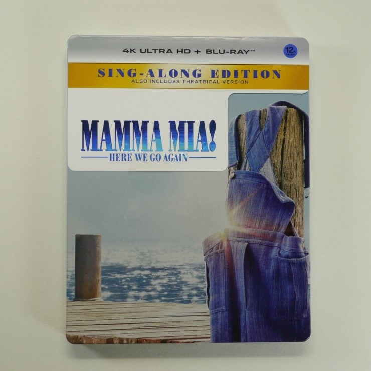 [중고][Blu-ray] 맘마미아2(Mamma Mia! Here We Go Again) 4K UHD+BD 스틸북 한정판 [스틸북 케이스, 2디스크(4K UHD+BD)]