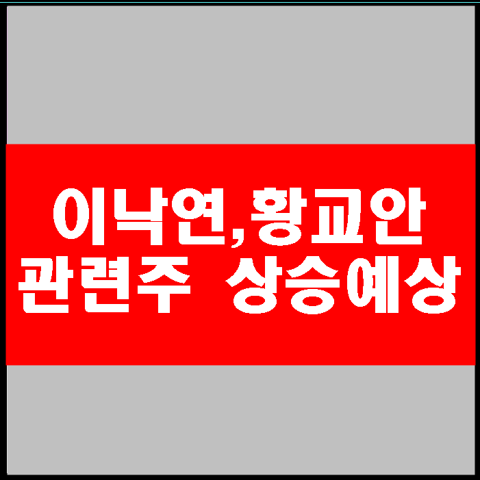  남선알미늄 주가 한창제지 이낙연 황교안 관련주 상승 예상 [탑스투자그룹]