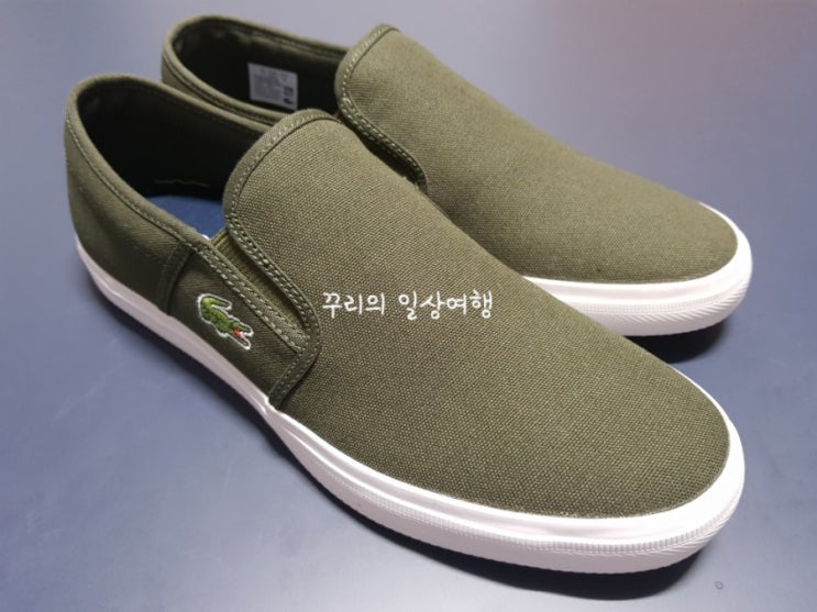  라코스테 남자신발 슬립온 깔끔해