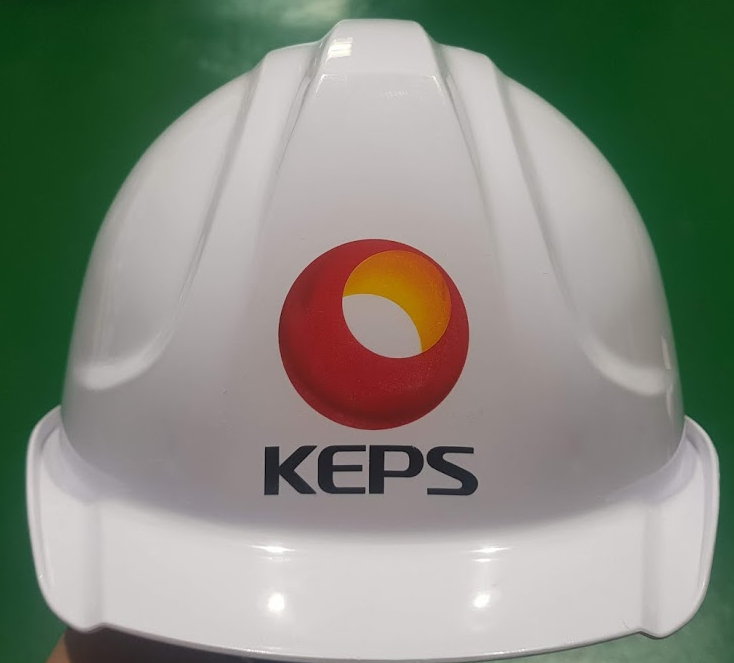  그라데이션이 멋진 KEPS안전모 샘플인쇄