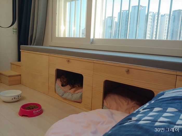  벤치스펀지방석 제작했어요 후기사진입니다 