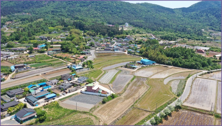  5월16일 하늘에서 본 장흥 우산리마을