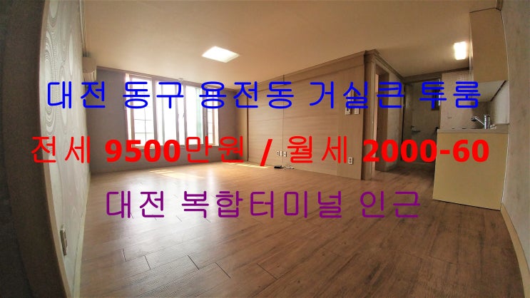  (대전 동구 용전동) 복합터미널 인근에 있는 깔끔하고 큰 투룸이에요 ~!!