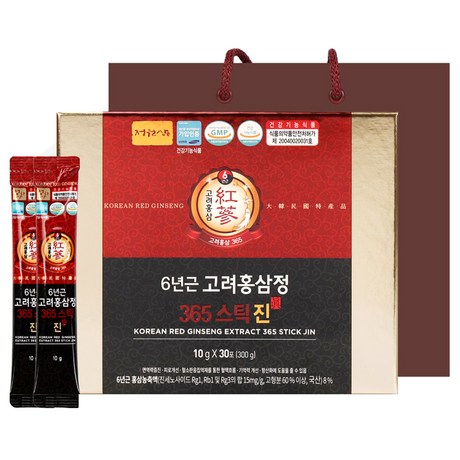 정원삼 6년근 고려홍삼정 365스틱 진 + 쇼핑백, 10g, 30개입 추천 및 정보확인 정원삼 6년근 고려홍삼정 365스틱 진 + 쇼핑백, 10g, 30개입 추천 및 정보확인