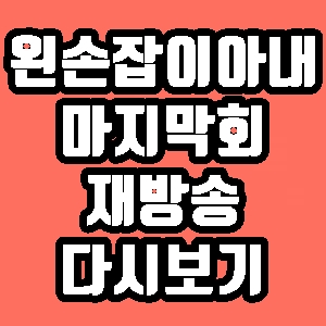  왼손잡이 아내 마지막회 줄거리 93회 재방송 다시보기 방송시간 편성표