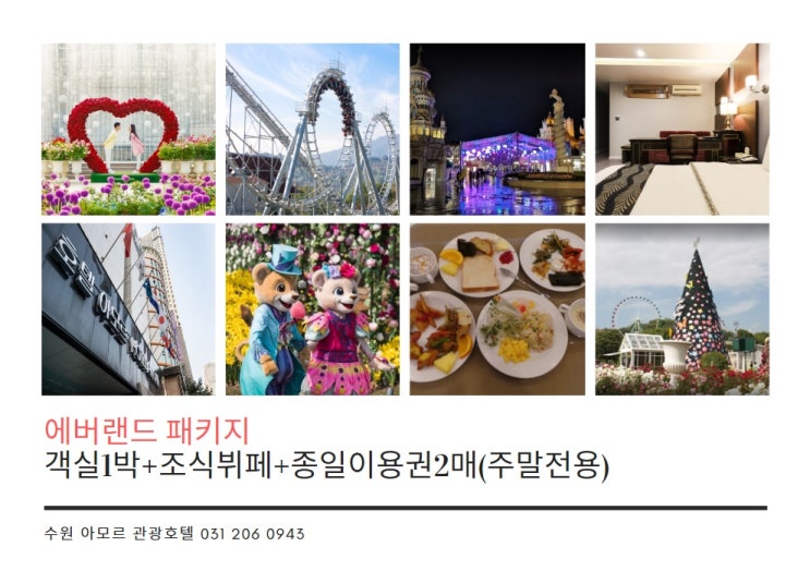  <에버랜드 종일이용권 패키지> 수원 아모르심포니호텔