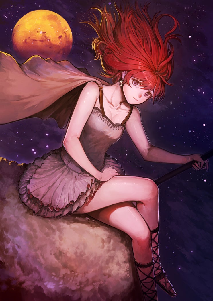  일러스트 그림 - 별빛 소녀 