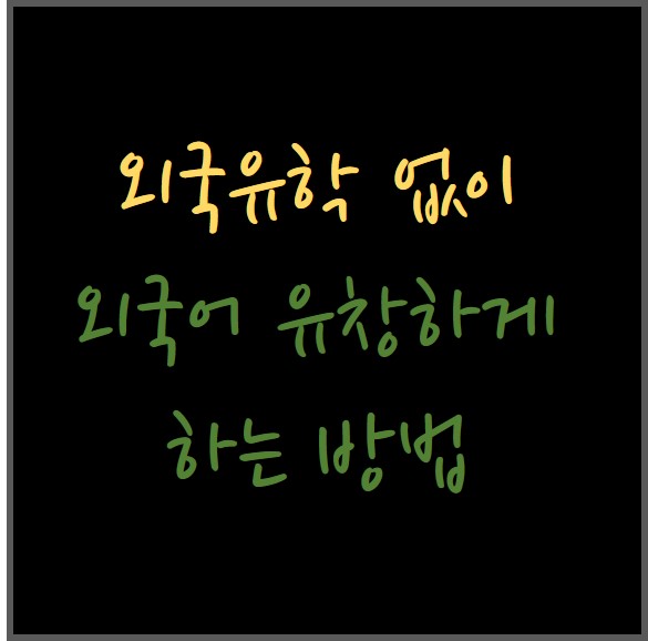  외국유학없이 영어 유창하게 하는 방법+자막사이트소개