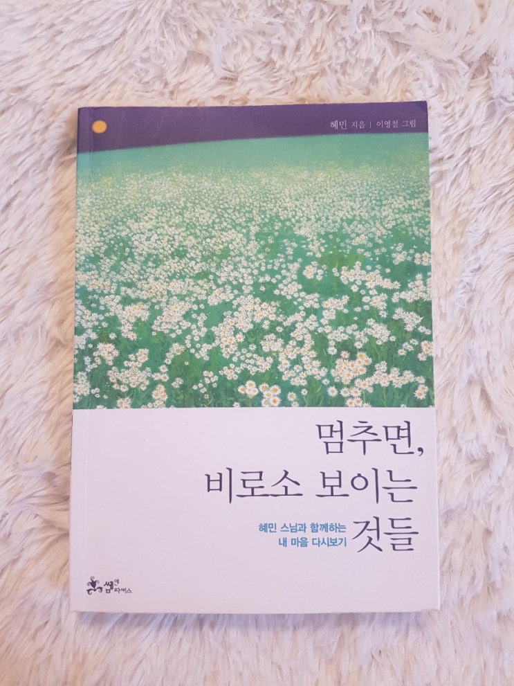  (도서리뷰)멈추면 비로소 보이는 것들 혜민스님 힐링도서