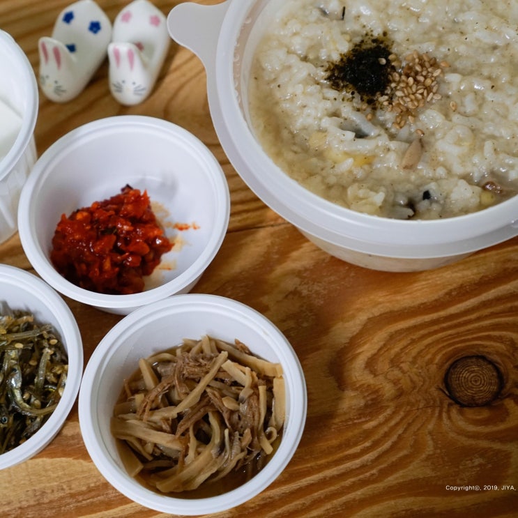  일산 죽집 맛깔참죽 마두점 신메뉴 신선버섯죽+한우신선버섯죽+완도전복죽 포장