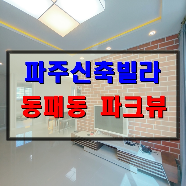  파주신축빌라 동패동 파크뷰 테라스세대 리뷰