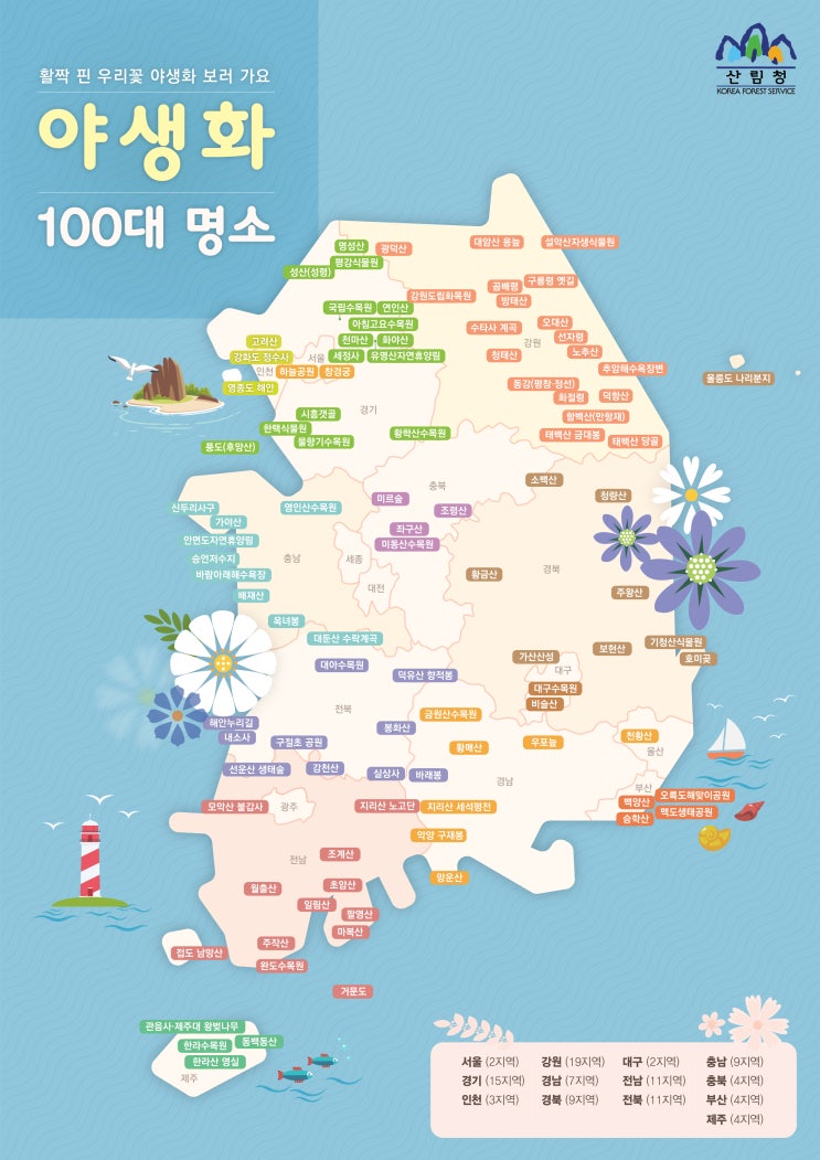산림청 대한민국 야생화 100대 명소 선정 야생화 탐사 2015 산림청 대한민국 야생화 100대 명소 선정 야생화 탐사 2015