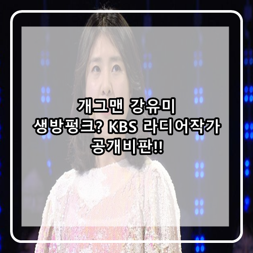  개그맨 강유미 생방송펑크?? KBS 라디오작가 공개비판!!