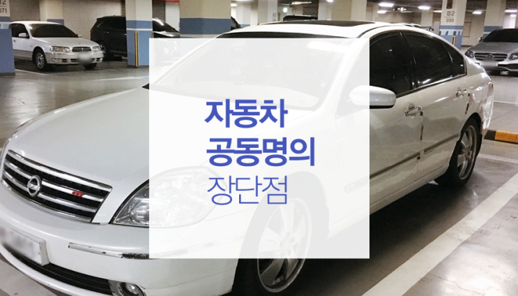  자동차 공동명의 장단점