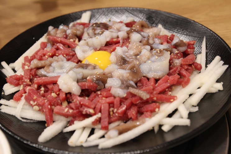  수원 육회 맛집 산낙지육회 한우 물회 굿!