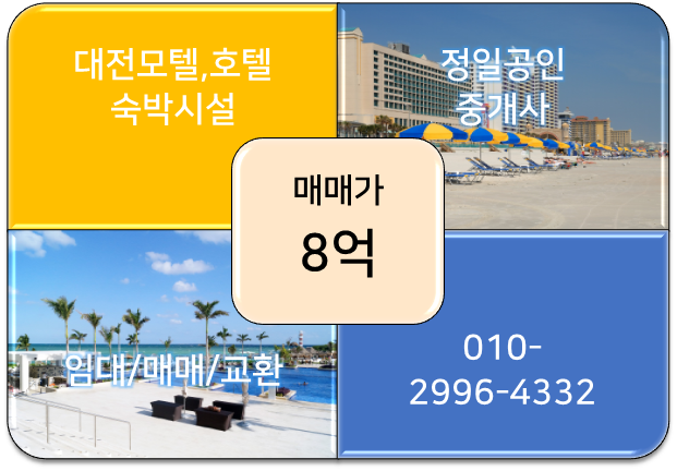  대전모텔매매- 터미널 근처에 위치한 모텔/8억
