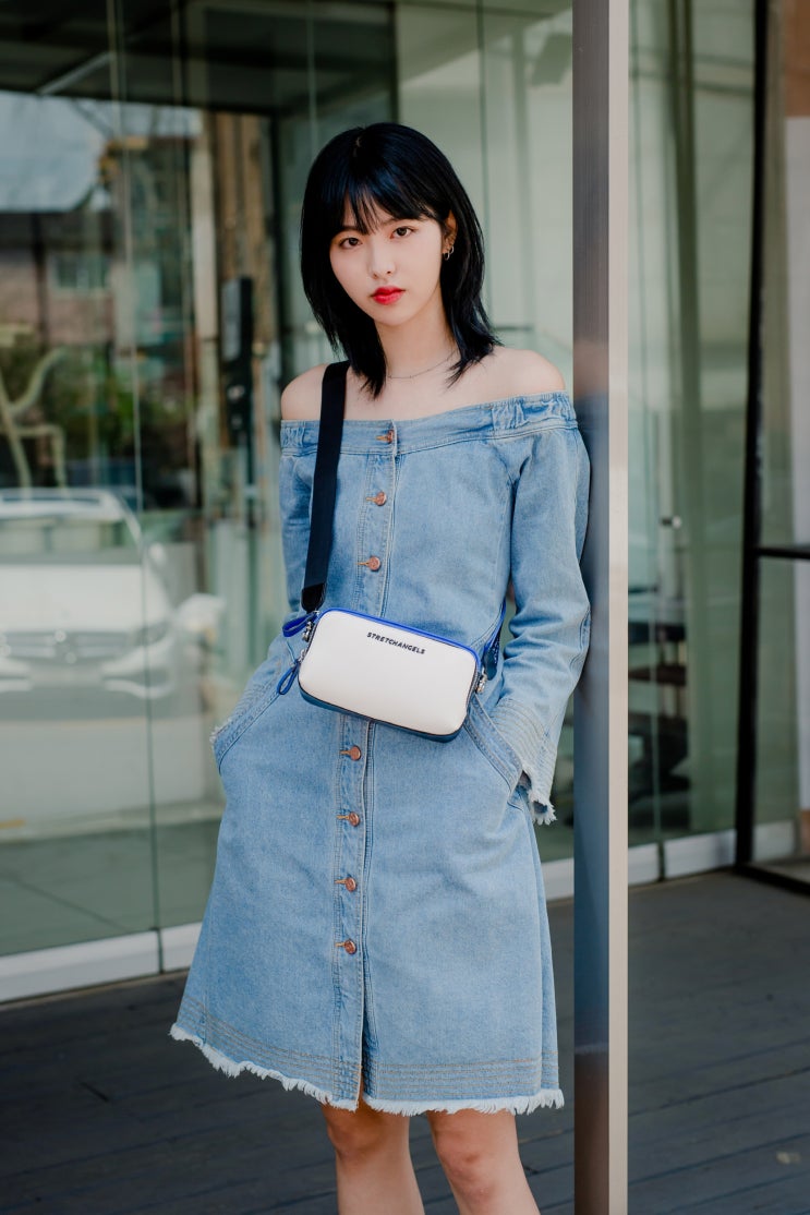  여성크로스백 꾸안꾸 세상 힙한 스트레치엔젤스 미니백
