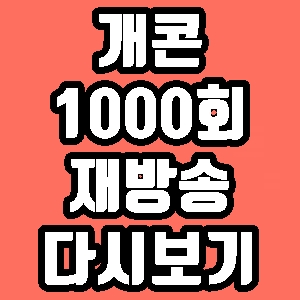 개그콘서트 강성범 심현섭 이수근 유세윤 1000회 재방송 다시보기 방송시간 편성표