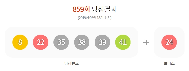  로또859회당첨번호및당첨지역