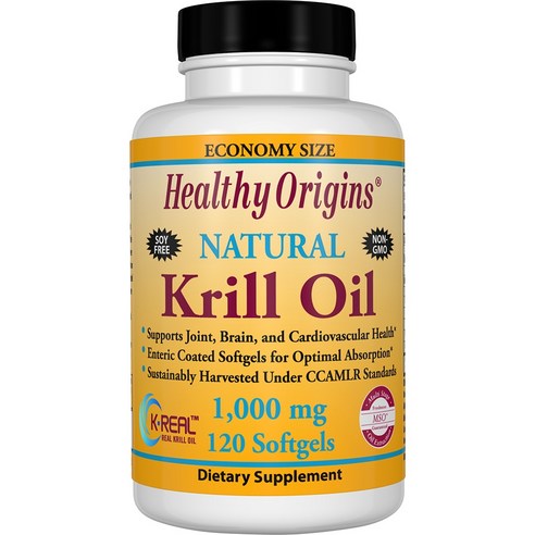  [71,500원] Healthy Origins 내추럴 크릴 오일 1000mg 소프트젤 바닐라 맛