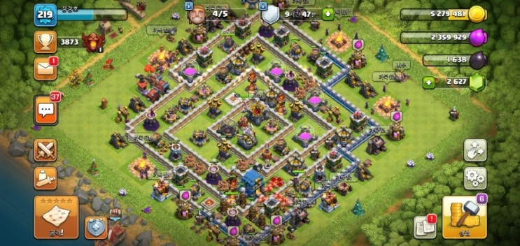  클래시오브클랜 9홀 최강배치 coc 9홀 최고배치 공유