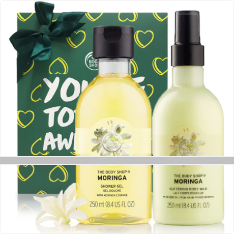  [한정특가] [앱 구매시 최대 10% 적립(~5/19,응모必)]  모링가 2종 선물세트 (샤워젤 250ml + 바디로션 250ml)