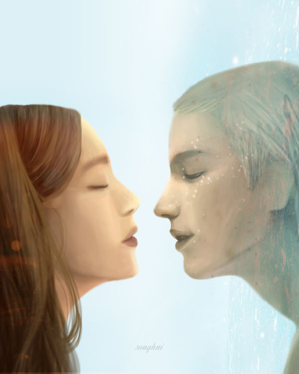  몽환적인 물속 연인일러스트,another  world