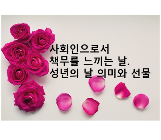  사회인으로서 책무를 느끼는 날. 성년의 날 의미와 선물