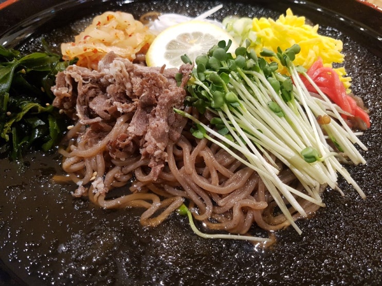  죽전 신세계백화점 맛집 메밀소바 만뽀스키야키