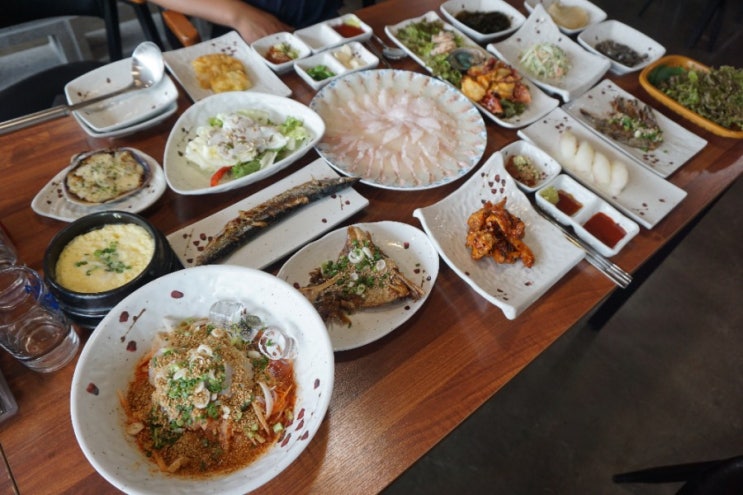  울산 호계 물회 뱃고동소리 한상가득 푸짐한 맛집