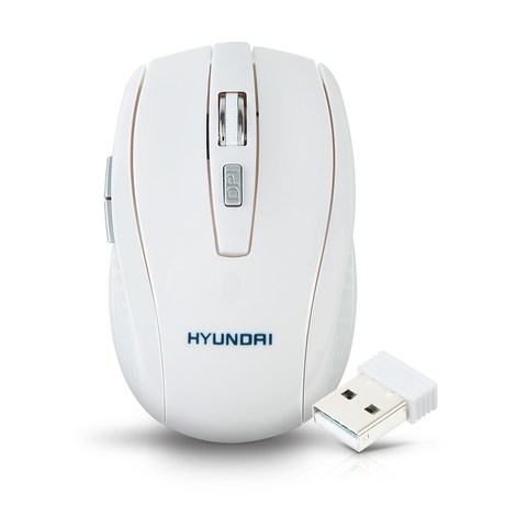  현대 무선마우스 2.4Ghz DPI변환 HD-WM850, 화이트