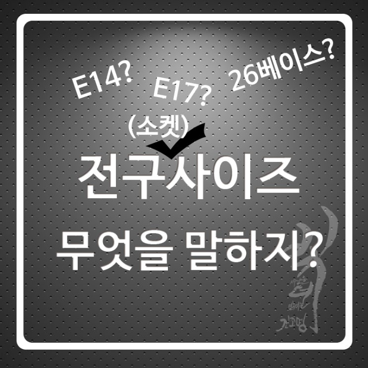 전구 / 소켓 사이즈