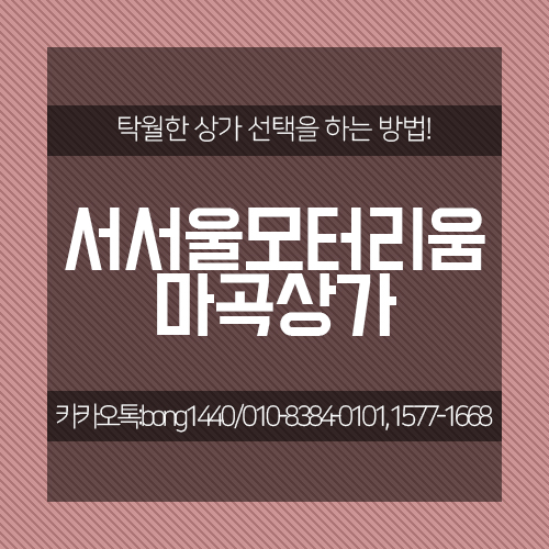  서서울모터리움 마곡상가 왕종근 아나운서추천 탁월한 선택