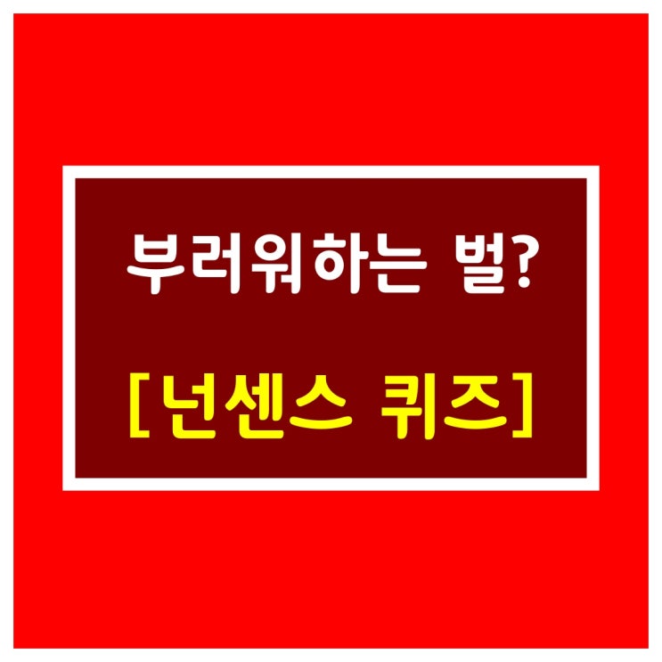넌센스퀴즈 [부러워하는 벌?]
