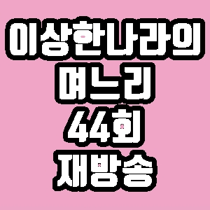 이상한 나라의 며느리 44회 안혜상 냉장고 재방송 다시보기 방송시간 편성표