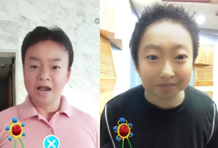  스냅챗 애기얼굴 어플 변신한 스타 사진모음