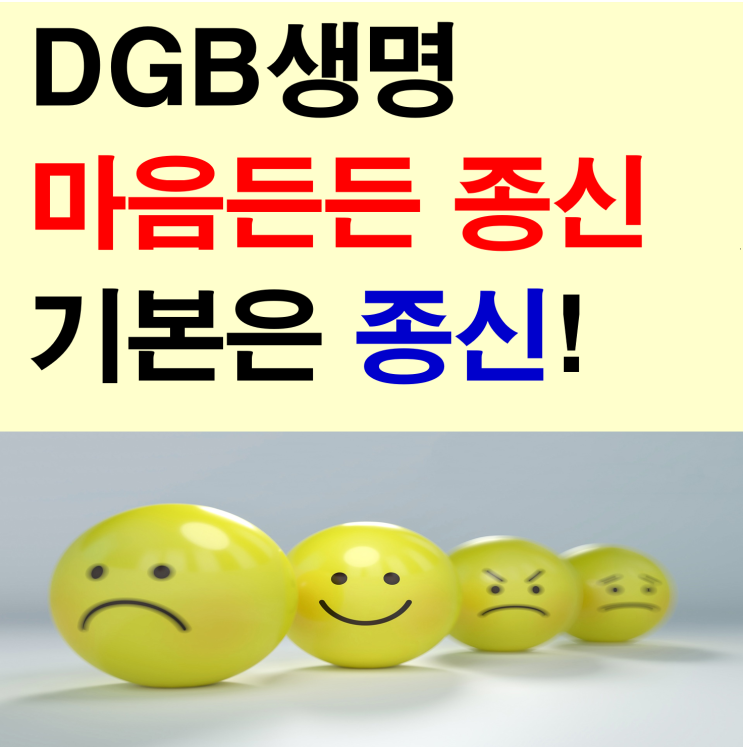  DGB생명 마음든든 종신보험 저축/연금이 아닙니다.