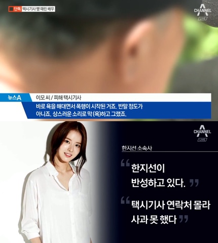  택시기사 폭행 한지선 측 [공식입장 전문], 한지선 택시기사, 한지선 폭행 기사정리글
