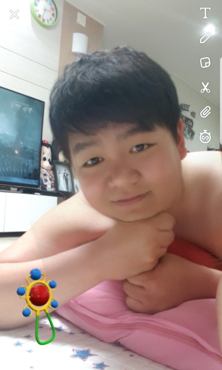  #유이. 스냅챗어플 아기얼굴 놀이