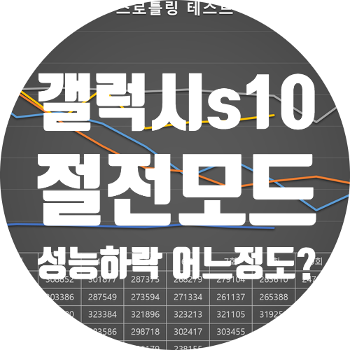  갤럭시s10 배터리관리모드, 절전모드쓰면 성능변화가 어느정도 올까?