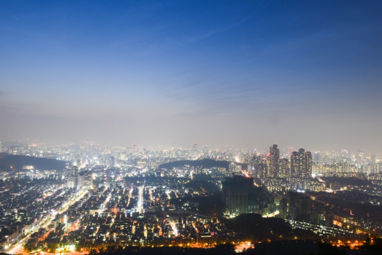 구룡산 서울 야경 아쉽지만 멋져~