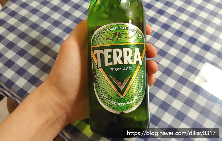  청정라거 테라 맥주 먹은 후기 / 닭볶음탕 안주 / 호주 맥아로 만든 100% 청정라거 테라(Terra) / 인기 맥주