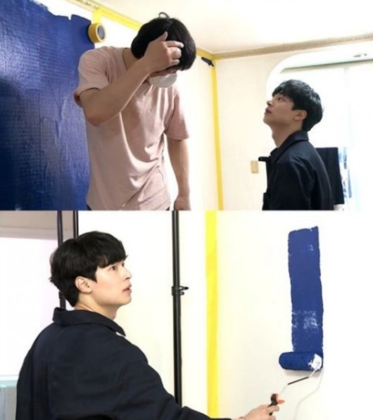  나혼자산다 기안84,김충재의 홈스타일링 도전/ 던 에드워드 페인트 셀프로 칠하기