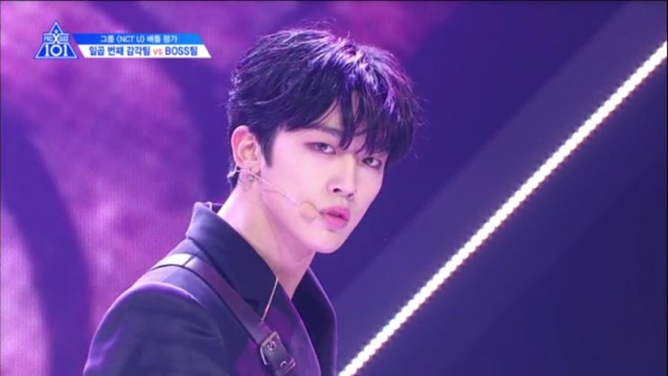  프로듀스x101 4화 그룹X배틀 / 송유빈 마이크실수 /김민규변신/ 메인랩퍼 김요한 대박